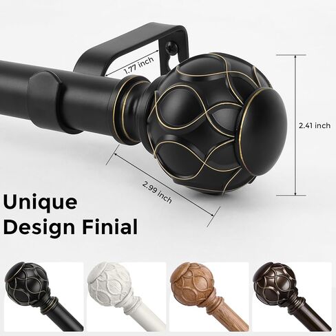 قضبان الستار الأبيض العتيقة للنوافذ من 48 إلى 84 بوصة ، وقضيب قابلة للتكيف قابلة للتعديل 1 بوصة قضيب الستار الثقيل ، وقطب رفاز مزرعة ريفي مع بوهو الملمس الملمس in Kuwait