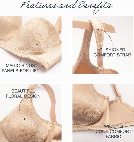 PLAYTEX Women's Wireless, 18 Hour Plus-Size Bras Available, Ultimate Lift, Moisture-Wicking, Single Or 2-Pack in Saudi Arabia