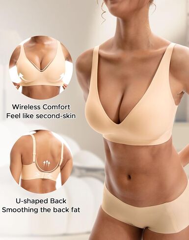 innersy womens seamless bra soft soft no underwire est up bralette comple coverage very alday bra in Kuwait