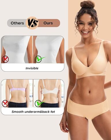 innersy womens seamless bra soft soft no underwire est up bralette comple coverage very alday bra in Kuwait