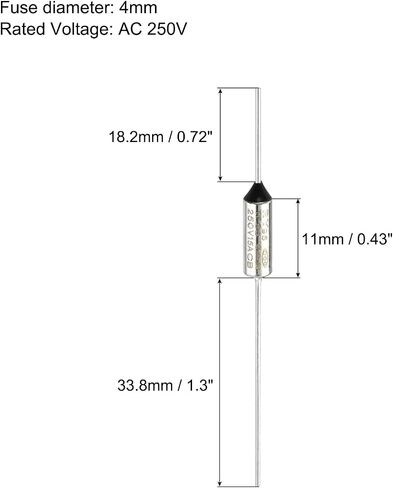 MECCANIXITY 4Pcs Metal Temperature Thermal Fuse RY152 152 °C 305.6 °F 15A 250V Cutoff Thermal Fuse for Motor Transformer Electric Industrial Home Appliance in Saudi Arabia