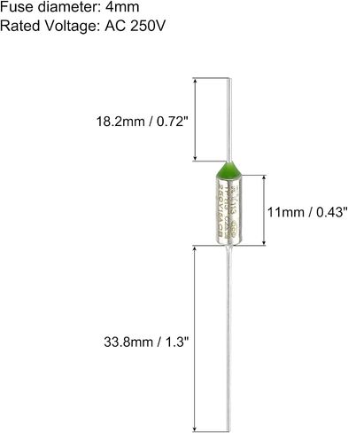 MECCANIXITY 4Pcs Metal Temperature Thermal Fuse RY152 152 °C 305.6 °F 15A 250V Cutoff Thermal Fuse for Motor Transformer Electric Industrial Home Appliance in Saudi Arabia