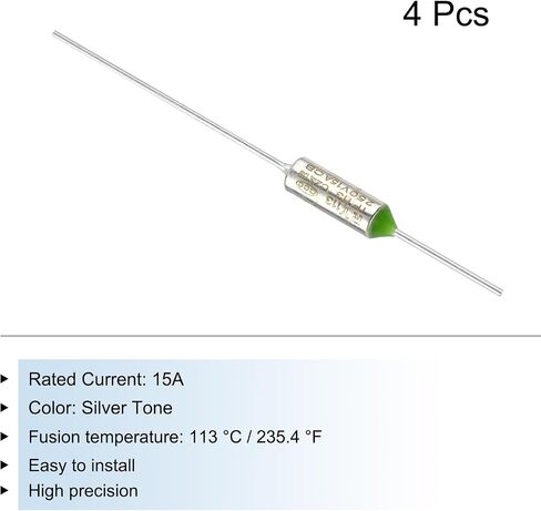 MECCANIXITY 4Pcs Metal Temperature Thermal Fuse RY152 152 °C 305.6 °F 15A 250V Cutoff Thermal Fuse for Motor Transformer Electric Industrial Home Appliance in Saudi Arabia