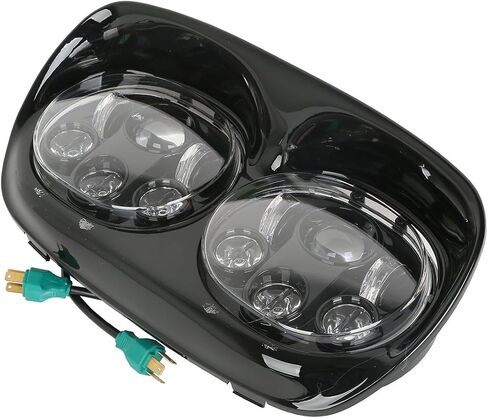 XMT-MOTO 5 3/4" Dual LED Projector Headlight Lamp fits for Harley-Davidson Road Glide models 1998-2013 in Saudi Arabia