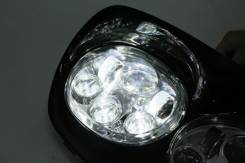 XMT-MOTO 5 3/4" Dual LED Projector Headlight Lamp fits for Harley-Davidson Road Glide models 1998-2013 in Saudi Arabia