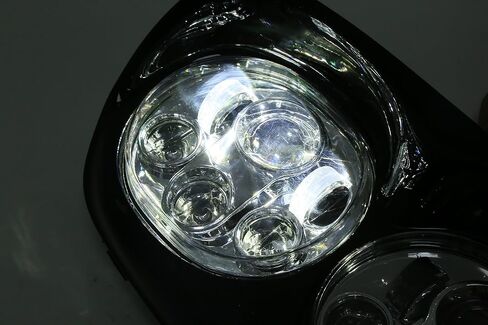 XMT-MOTO 5 3/4" Dual LED Projector Headlight Lamp fits for Harley-Davidson Road Glide models 1998-2013 in Saudi Arabia
