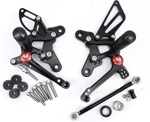 PROCNC Motorcycle Aluminum Rearsets Foot pegs Rear sets Footrest Fit for QJ Motor 550 (Black) in Saudi Arabia