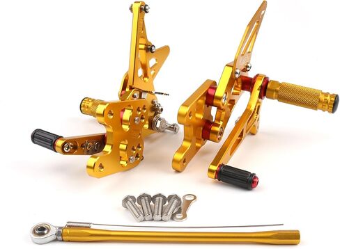 Artudatech Motorcycle Rearset Foot Pegs, Adjustable Rearsets Foot pegs for Suzuki GSXR1000 2007-2008 Gold in Saudi Arabia