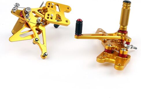 Artudatech Motorcycle Rearset Foot Pegs, Adjustable Rearsets Foot pegs for Suzuki GSXR1000 2007-2008 Gold in Saudi Arabia