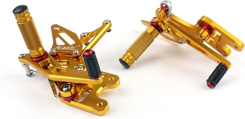Artudatech Motorcycle Rearset Foot Pegs, Adjustable Rearsets Foot pegs for Suzuki GSXR1000 2007-2008 Gold in Saudi Arabia