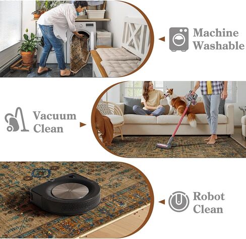 Moynesa Boho Black Rug Runners للممرات ، Floral 2x6 Runner Rughn Rugh Non Slip التقليدية العداء in Kuwait