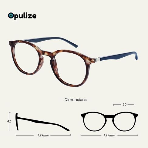 OPULIZE Met 3 Pack Retro Blue Light Blocking Glasses Gaming Computer Mens Womens Anti Glare Reduce Headaches and Eye Strain in Saudi Arabia