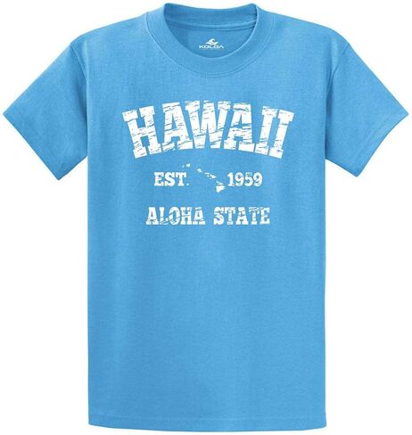 Vintage Hawaiian Islands Tee in 42 Colors and Regular, Big and Tall Sizes in Saudi Arabia