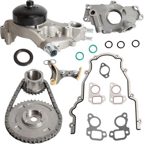 M295 Oil Pump Timing Chain Kit with AW6009 Water Pump Chevy Silverado/Tahoe/Corvette/Avalanche,for GMC Yukon/Sierra, for Cadillac,for Buick,for Hummer,for Saab, for Pontiac 4.8/5.3/6.0/6.2 2007-2013 in Saudi Arabia