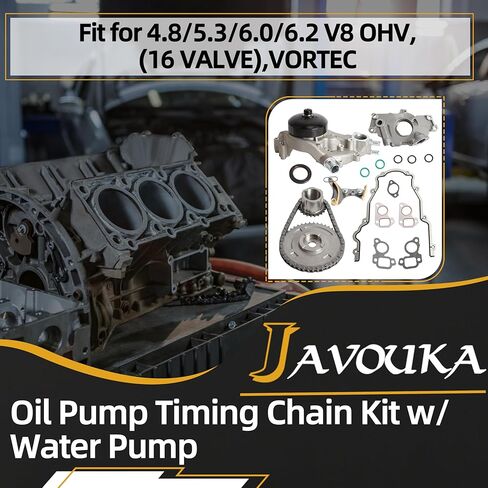M295 Oil Pump Timing Chain Kit with AW6009 Water Pump Chevy Silverado/Tahoe/Corvette/Avalanche,for GMC Yukon/Sierra, for Cadillac,for Buick,for Hummer,for Saab, for Pontiac 4.8/5.3/6.0/6.2 2007-2013 in Saudi Arabia