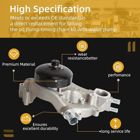M295 Oil Pump Timing Chain Kit with AW6009 Water Pump Chevy Silverado/Tahoe/Corvette/Avalanche,for GMC Yukon/Sierra, for Cadillac,for Buick,for Hummer,for Saab, for Pontiac 4.8/5.3/6.0/6.2 2007-2013 in Saudi Arabia