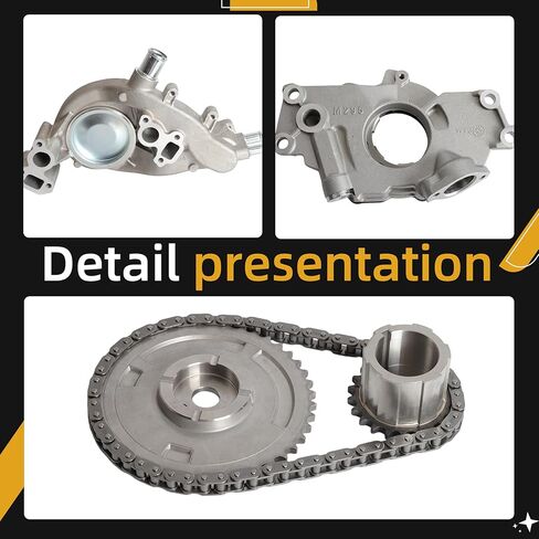 M295 Oil Pump Timing Chain Kit with AW6009 Water Pump Chevy Silverado/Tahoe/Corvette/Avalanche,for GMC Yukon/Sierra, for Cadillac,for Buick,for Hummer,for Saab, for Pontiac 4.8/5.3/6.0/6.2 2007-2013 in Saudi Arabia
