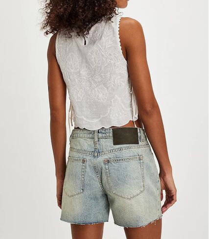 Embroidery Flower Tank Tops for Women Y2K Sleeveless Square Neck Tie Up Cropped Vest Summer Chic Going Out Blouse in Saudi Arabia