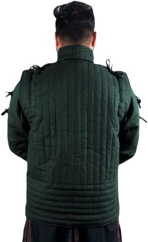 THE MEDIEVALS Gambeson Thick Padded Coat Aketon Jacket Armor, Cotton Fabrics Dress SCA in Kuwait