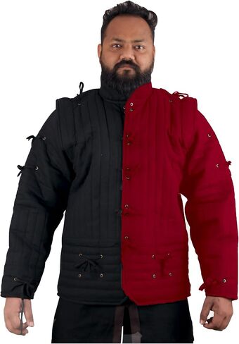 THE MEDIEVALS Gambeson Thick Padded Coat Aketon Jacket Armor, Cotton Fabrics Dress SCA in Kuwait