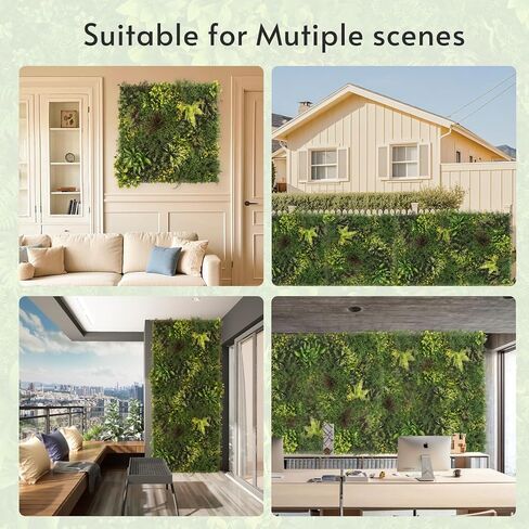 Artificial Plant Wall Panels, 1pc 40"x40" Greenery Grass Wall Backdrop Decoration, Privacy Garden for Outdoor in Kuwait