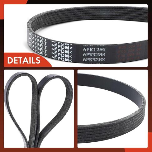 A-Premium 252122E020 Engine Serpentine Drive Belt متوافق مع Ford و Hyundai و Kia و Mercury & Kenworth-F-53 ، F-250 ، F-350 ، F-Super Duty ، E-25 ، Tucson ، Ranger ، Elantra in Saudi Arabia