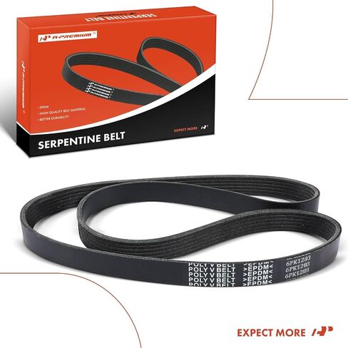 A-Premium 252122E020 Engine Serpentine Drive Belt متوافق مع Ford و Hyundai و Kia و Mercury & Kenworth-F-53 ، F-250 ، F-350 ، F-Super Duty ، E-25 ، Tucson ، Ranger ، Elantra in Saudi Arabia
