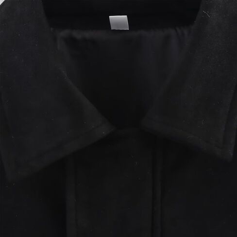 Faux Suede Jacket Women Oversized Long Sleeve Zip Up Epaulet Bomber Leather Jackets Oversized Casual Coat in Saudi Arabia