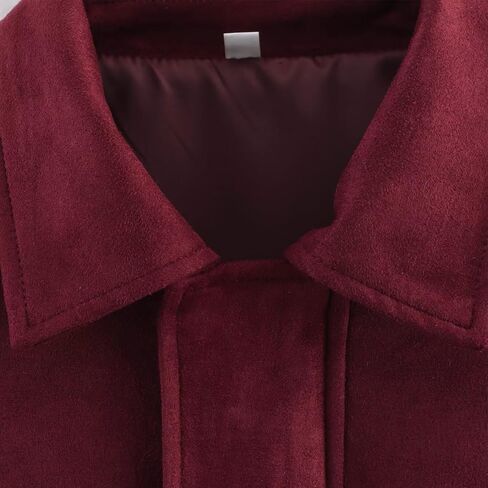 Faux Suede Jacket Women Oversized Long Sleeve Zip Up Epaulet Bomber Leather Jackets Oversized Casual Coat in Saudi Arabia