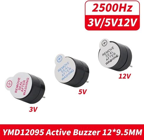 10pcs/الكثير من الجرس النشط 12095 3V 5V 12V نغمة صفير طويلة مستمرة 12 * 9.5 مم ymd12095 الجرس المغنطيسي الكهربائي (10pcs YMD12095-3V) in Saudi Arabia
