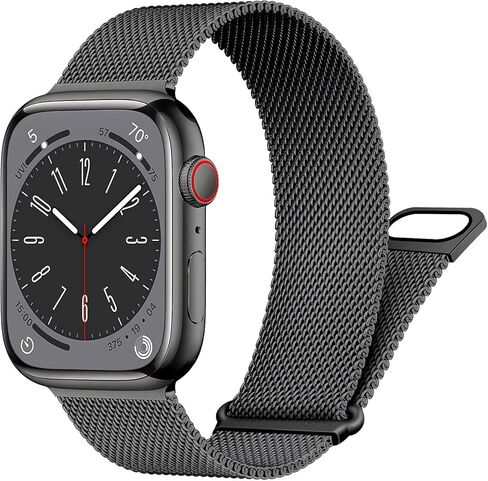 2 حزمة ميلانو حلقة الفرقة لساعة أبل الفرقة 42mm 46mm 41mm 45mm 40mm 44mm 49mm 38mm المغناطيسي شبكة معدنية حلقة حزام الرياضة معصمه لiWatch الترا سلسلة 10 9 8 7 6 5 4 3 2 SE in Kuwait