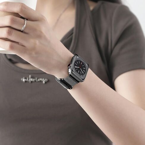 2 حزمة ميلانو حلقة الفرقة لساعة أبل الفرقة 42mm 46mm 41mm 45mm 40mm 44mm 49mm 38mm المغناطيسي شبكة معدنية حلقة حزام الرياضة معصمه لiWatch الترا سلسلة 10 9 8 7 6 5 4 3 2 SE in Kuwait