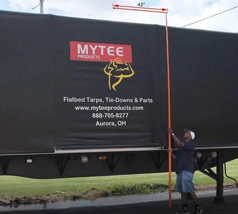 MyTee Products 27 'أداة قياس ارتفاع التحميل أداة مع آلية التلسكوبية - قطب قياس الارتفاع القابل للتعديل للشاحنات الكبيرة المحددة والمقطورة مع حقيبة حمل in Saudi Arabia