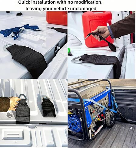 شاحنة Buddiez Ez السرير مرساة | 2 ثانية Snap-On Ratchet الأشرطة Securer | Universal لأشرطة الشحن/التعادل | لا لحام ، لا مادة لاصقة (4) in Kuwait