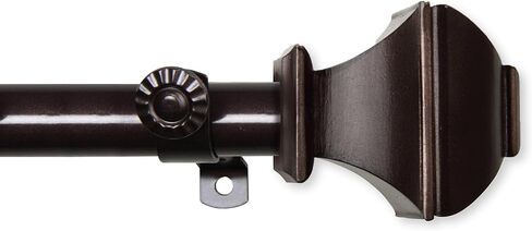 Rod Desyne 13/16" Moyat Bay Window Curtain Rod, 20-36", 38-72", Satin Nickel in Saudi Arabia