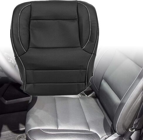 Gxarts سائق أو جانب الركاب البديل السفلي غطاء مقعد جلدي مثقبة أسود متوافق مع Chevy Silverado Tahoe Suburban GMC Sierra Yukon 2014 2015 2015 2017 2018 2019 in Saudi Arabia