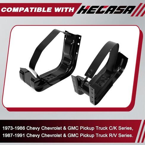 Hecasa Fuel Tank Hanger مع حزام متوافق مع Chevy Chevrolet & GMC Pickup Truck 1973-1986 C/K Series 1987-1991 R/V سلسلة غاز الوقود الأمامية والخلفية مثبتة in Saudi Arabia