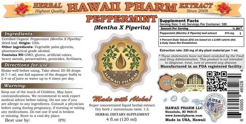 مستخلص السائل ، ملحق النعناع (Mentha X Piperita) ، ملحق الأعشاب ، هاواي فارم ، مصنوع في الولايات المتحدة الأمريكية ، 4 fl.oz in Saudi Arabia