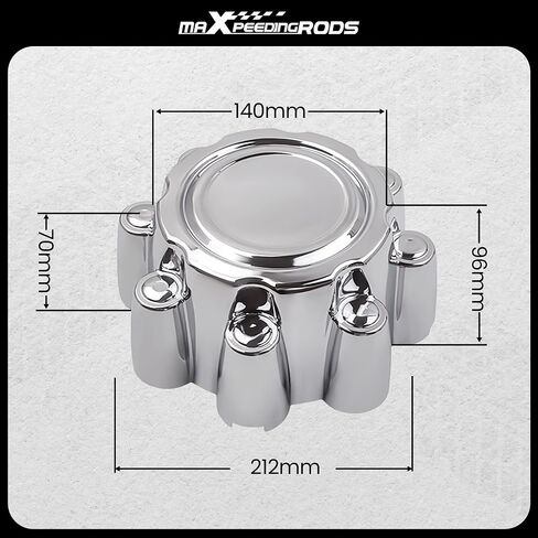MaxPeedingRods 4pcs Center Center Center Caps 8 Lug for Ford F250 F350 F-350 Super Duty 1999-2005 ، for Ford Stercursion 2000-2005 ، 8.4 inch chrome Cap for 16 " in Kuwait