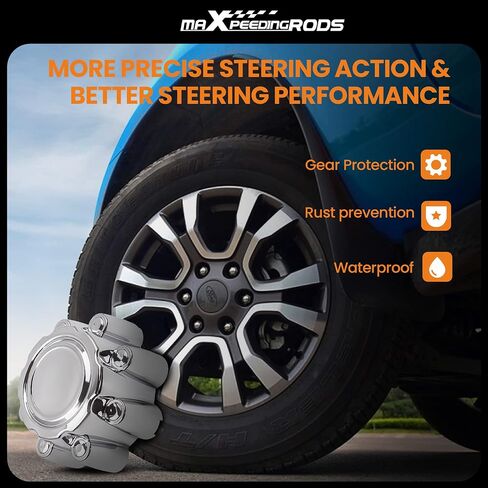 MaxPeedingRods 4pcs Center Center Center Caps 8 Lug for Ford F250 F350 F-350 Super Duty 1999-2005 ، for Ford Stercursion 2000-2005 ، 8.4 inch chrome Cap for 16 " in Kuwait