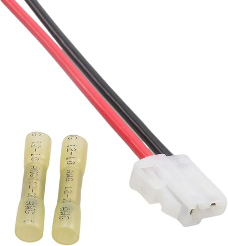 AITKEN Universal Cooling Fan Connector Pigtail Harness Compatible with SPAL Electric Fans, Thicker Wire, 12AWG, 2-pin Jack, Wire Length 11.8 inches. in Saudi Arabia