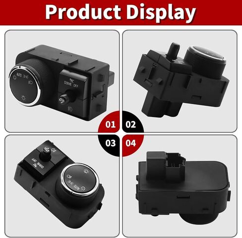 25858705 مفتاح المصباح Dimmer W/Fog Light الأسلاك متوافق مع Silverado Sierra 1500 2500 3500 2007-2013 Yukon 2007-2014 19170439 in Kuwait