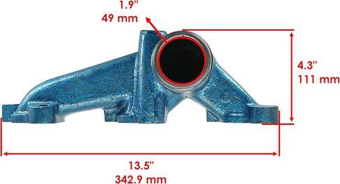 Caltric Exhaust Manifold Compatible with Ford 3300 3310 3330 3400 3500 4000 4100 4110 41404190 4200 in Saudi Arabia