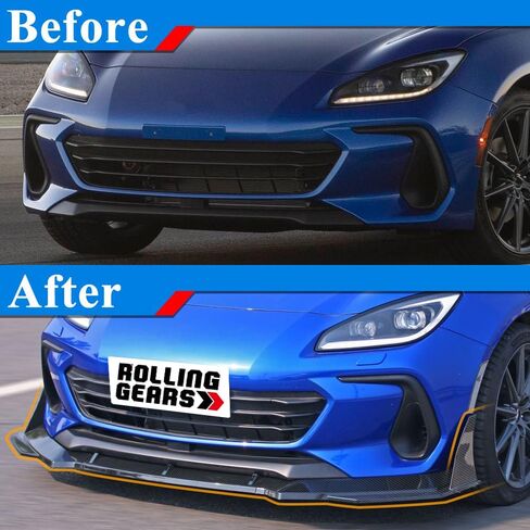 شفة الوفير الأمامية متوافقة مع 2022-2025 Subaru Brz الأمامي الشفاه المفسد ، لمعان أسود 3 قطع التصميم JD المفسد الأمامي مجموعة الجسم الخارجي in Saudi Arabia