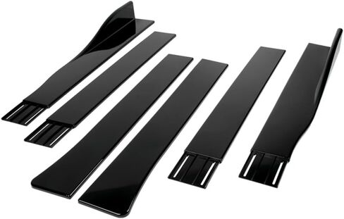 Q1-TECH, 9PCS Front Bumper Lip & Side Skirt Extensions Diffuser Compatible with 2013-2020 Nissan 370Z, Front Bumper Lip Spoiler Air Chin Body Splitter ABS (Painted Black) in Saudi Arabia