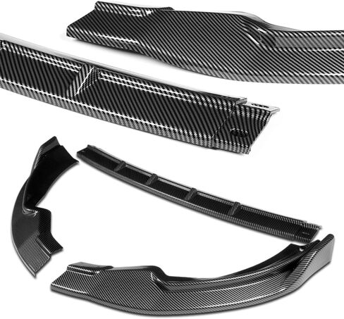Q1-TECH, 9PCS Front Bumper Lip & Side Skirt Extensions Diffuser Compatible with 2013-2020 Nissan 370Z, Front Bumper Lip Spoiler Air Chin Body Splitter ABS (Painted Black) in Saudi Arabia