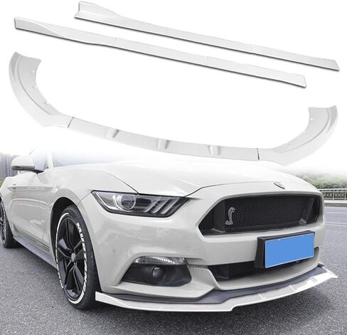 Q1-TECH, 9-Piece Front Bumper Lip & Side Skirt Extensions Diffuser Compatible with 2015 2016 2017 Ford Mustang, Front Bumper Lip Spoiler Air Chin Body Splitter ABS (Matt Black) in Saudi Arabia
