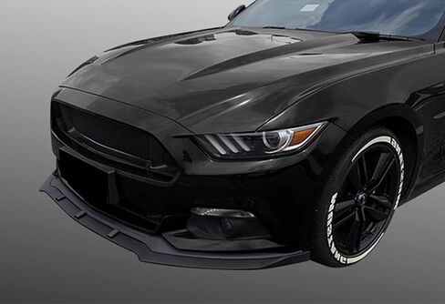 Q1-TECH, 9-Piece Front Bumper Lip & Side Skirt Extensions Diffuser Compatible with 2015 2016 2017 Ford Mustang, Front Bumper Lip Spoiler Air Chin Body Splitter ABS (Matt Black) in Saudi Arabia