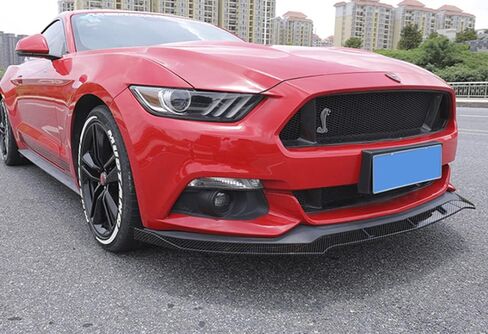 Q1-TECH, 9-Piece Front Bumper Lip & Side Skirt Extensions Diffuser Compatible with 2015 2016 2017 Ford Mustang, Front Bumper Lip Spoiler Air Chin Body Splitter ABS (Matt Black) in Saudi Arabia