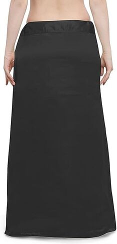 Women's Satin Petticoat Saree Underskirt Sari Underwear Free Size Adjustable (White) (Sea Green) in Saudi Arabia